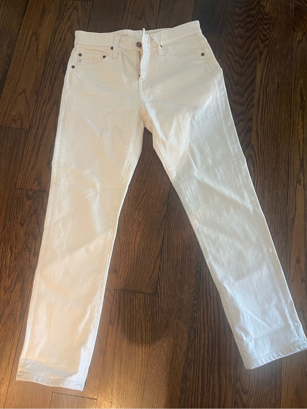 AG womens ex-boyfriend slouchy slim size 25 jeans cream